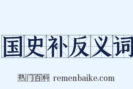 国史补反义词是什么意思的图片